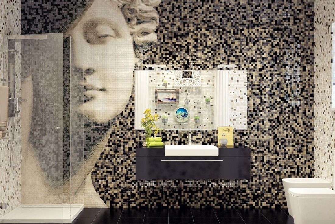 Стеклянная мозаика: характеристики облицовочного материала и особенности работы с ним 